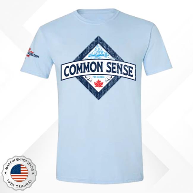 Official Pierre Poilievre Conservative Party Of Canada Unisex Common Sense Shirt New Light Blue