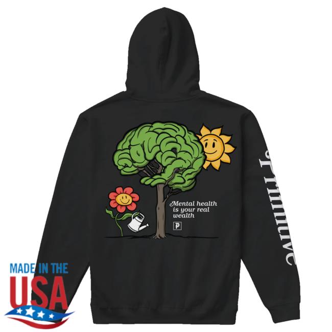 Official Primitive Skateboarding Apparel Clothing Merch Store Shop Inner Growth Good For Life Crew neck Black