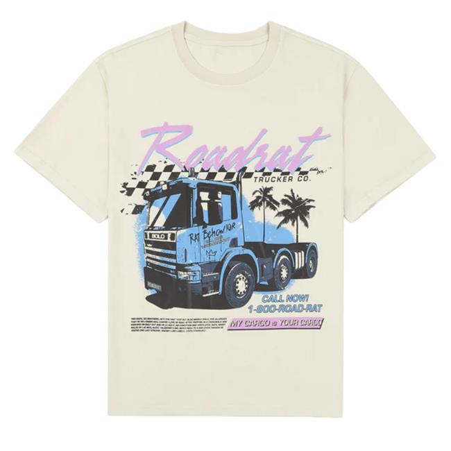 Official Julien Merch Roadrat Euro Truck Vintage Ivory T Shirts