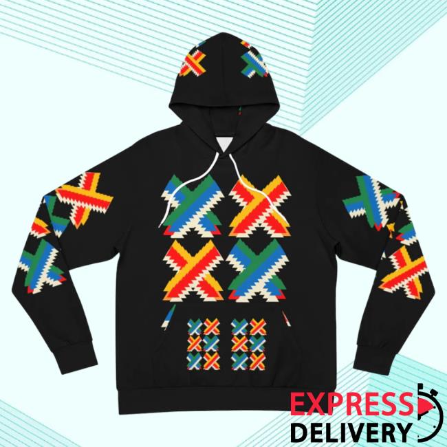 Official Signshirtz Clothing Merch Jagged X Design - Black Large AOP Hoodie 3D All Over Print
