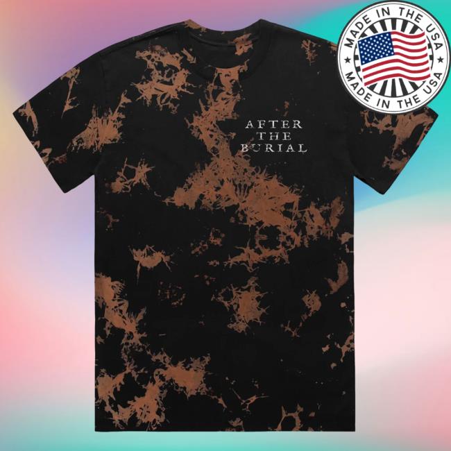 Official After The Burial Merch Vortexagram Gobi Bleach Wash Tie Dye Hooded Sweatshirt