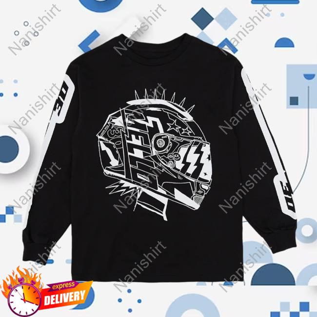 Official Marshmello Music Clothing Store Shop Racing Helmet L/S Hoodies Black Marshmellomusic Merch