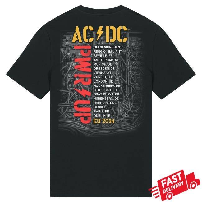 Official Ac Dc Merch Store Ac/Dc Wires 2024 Tour Shirt Ac Dc Shop Acdc Clothing