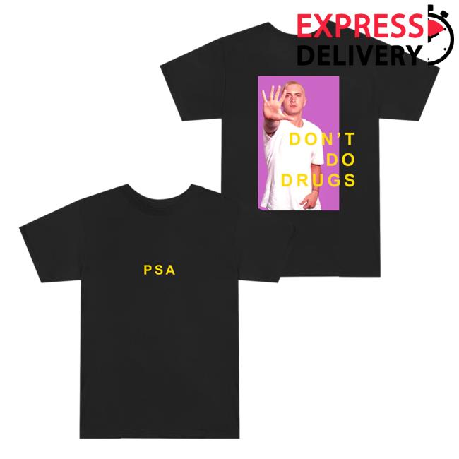 Official Eminem Merch Store Slim Shady Eminem Sslp25 Psa Top Shirt (Black) Eminem Apparel Clothing Shop SlimShady