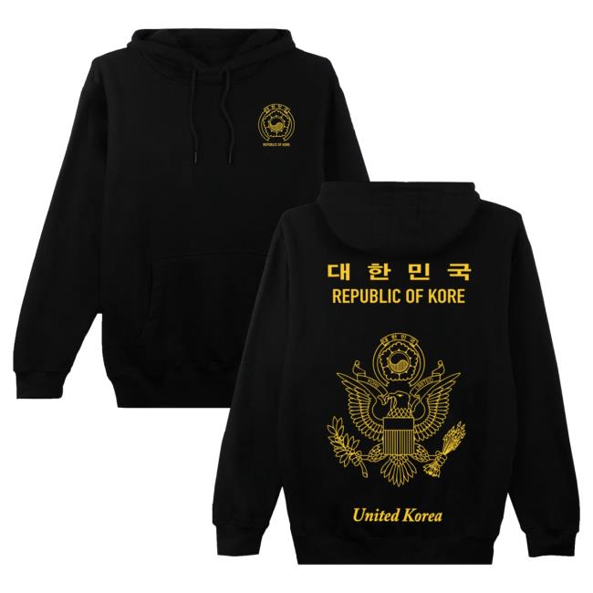 Official Kore Limited Merch Store Kore Limited Kr-Am Passport Pull Over Hoodie (Black) KoreLimited Apparel Clothing Shop