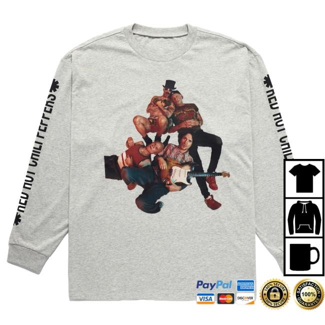 Official Red Hot Chili Peppers Sexy Time Long Sleeve Top Shirt - Heather Grey