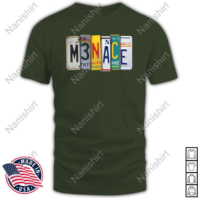 Kanel Joseph Menace License Plate Black T Shirt