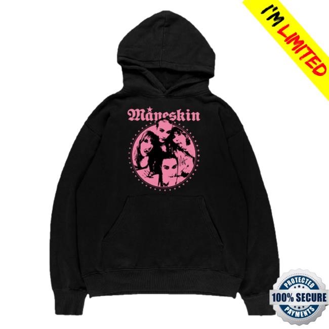 Måneskin Pink Fisheye Band LS Hoodie Måneskin Merch