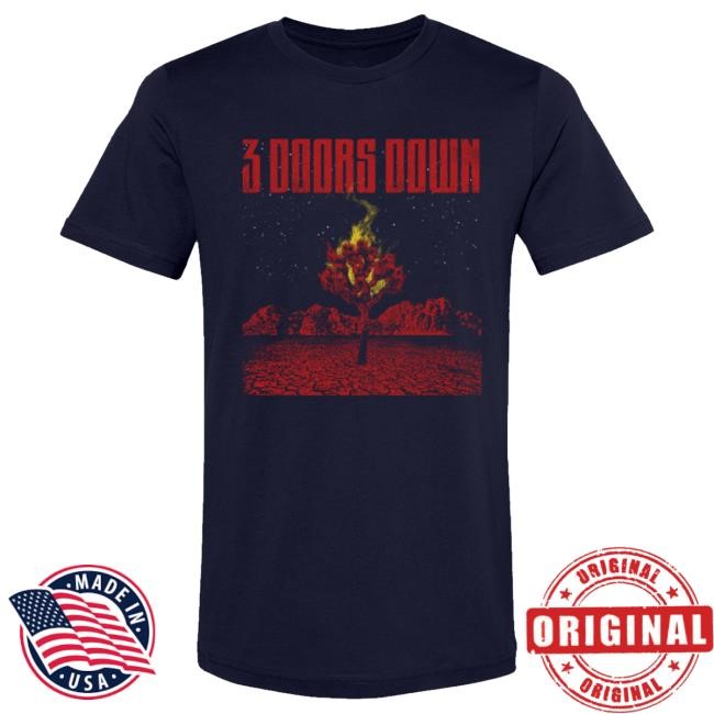 Official 3 Doors Down Merch Burning Bush Tees
