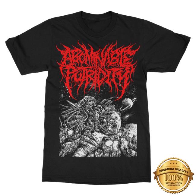 Official Indie Merch Store Shop Abominable Putridity "The Last Astronaut Red Logo" Shirt New Indiemerchstore