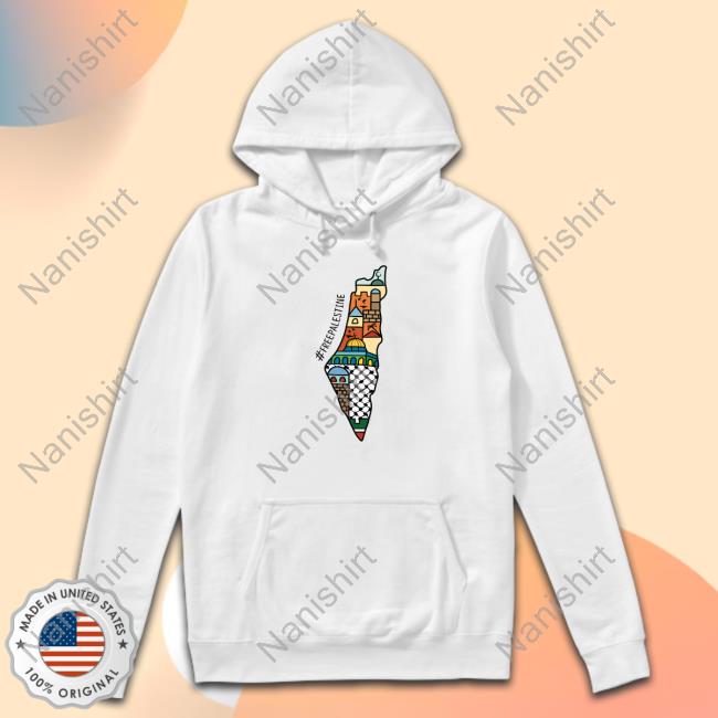 Official Wear It Proud Tee Palestine Map Colourul