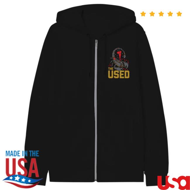 The Used Band Merch Shop Scorpion Zip Hoodie