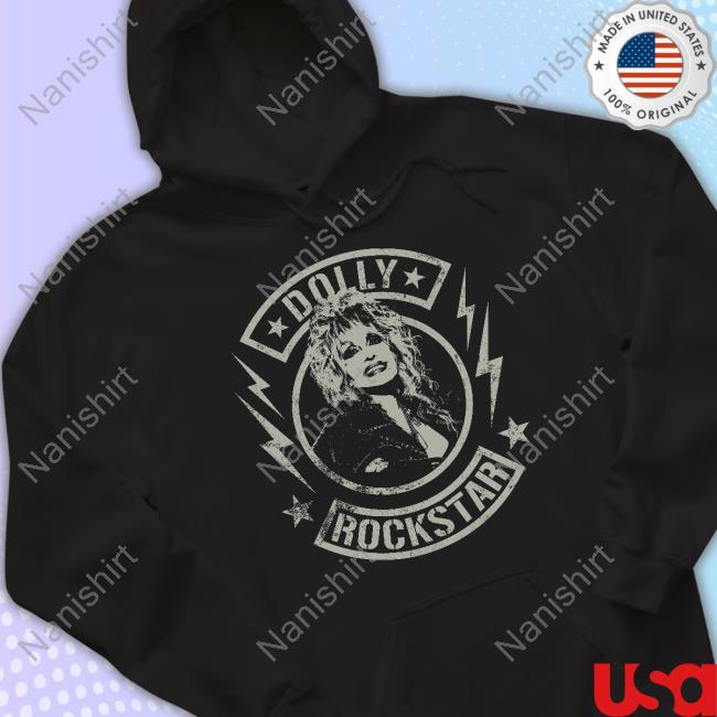 Official Dolly Parton Merch Rockstar Bolt Rocker Hoodie