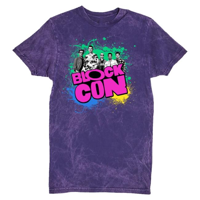 Official Merch Bar New Kids On The Block Store Blockcon Splatter Tee Purple MerchBarNewKidsOnTheBlock Nkotb