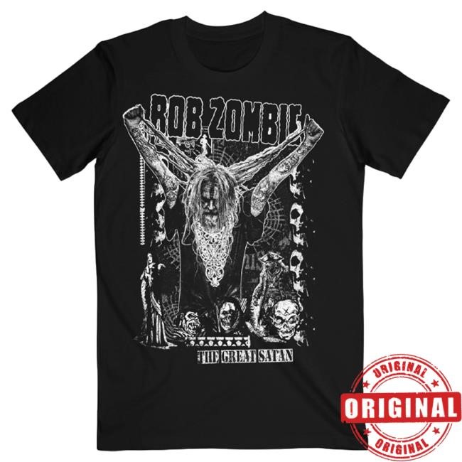 Official Rob Zombie Merch Store The Great Satan Rob Tshirt RobZombie