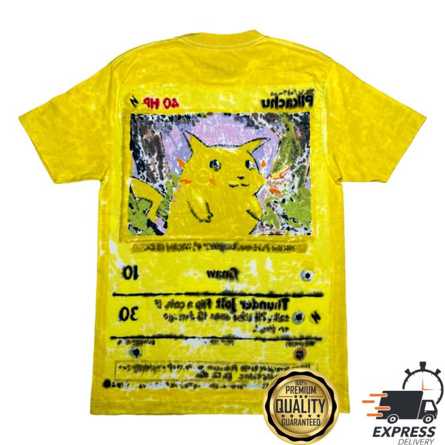 The Tie Dye Company Pikachu Pokémon Hand Dyed Top Shirt