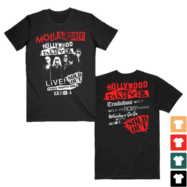Official Motley Crue Merch Store Mötley Crüe Höllywood Takeöver Tshirt
