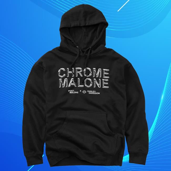 Official Post Malone Merch Store Post Malone Post Malone X H-D Chrome Malone Crewneck Sweatshirt Post Malone Apparel Clothing Shop PostMalone