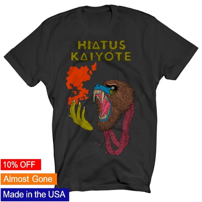 Baboon Fire Hand On Black Shirt Hiatus Kaiyote Band Merch