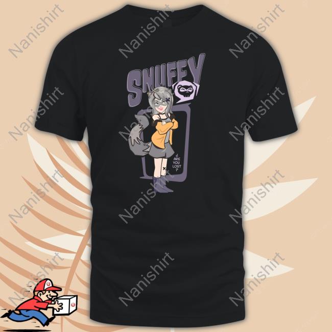Snuffy Merch Snuffy Retro Raccoon Are You Lost Black Hooded Sweatshirt