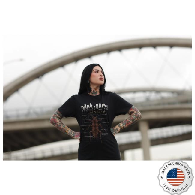 Official Papa Roach Merch Inf25t Dissection Hot Shirt (Black)
