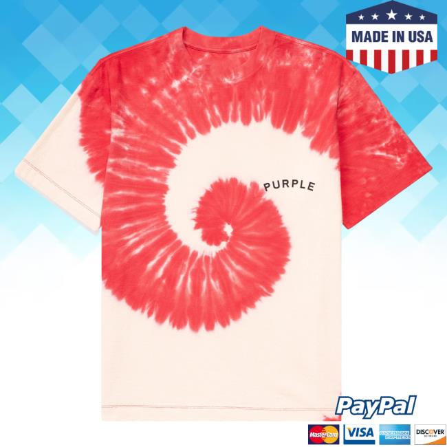 Official Metro Fusion Purple Brand Curve Wordmark High Risk Red Tie Dye Tees Red Tie-Dye Metrofusion