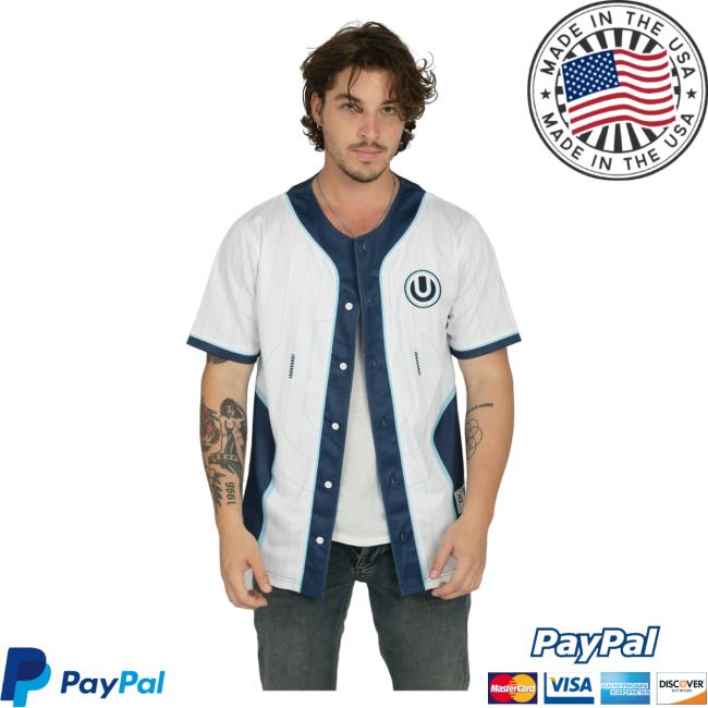 Official Ultra Records Ultra Baseball Jersey - White Top Shirt UltraRecords