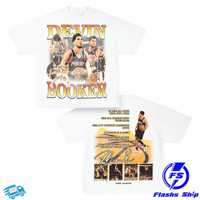 Official Game Changer Devin Booker 2 Hot Shirt White GameChanger