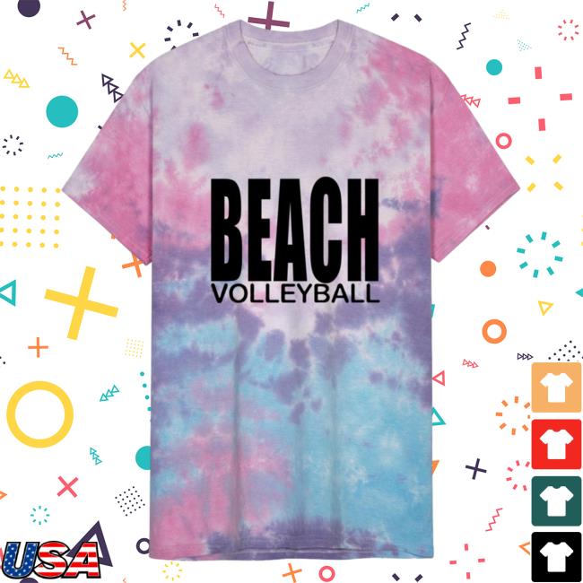 Official Beach Volleyball Unisex Tie Dye Hot Shirt Cotton Candy