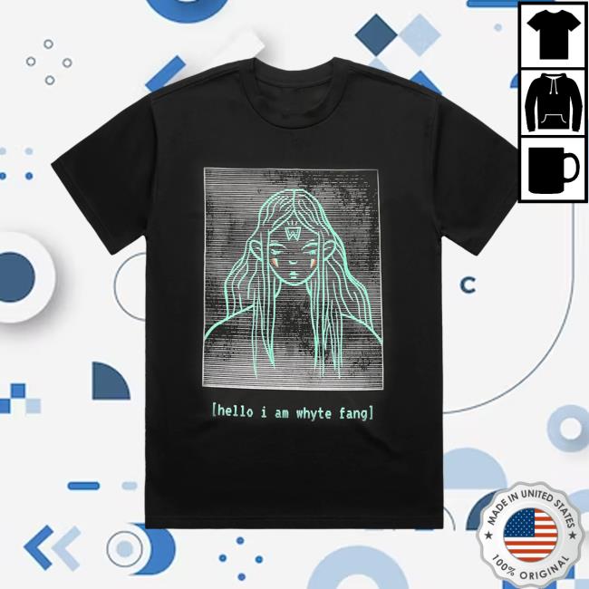 Official Fmuoasl Merch Whyte Fang Genesis Hello I Am Whyte Fang Tee Black