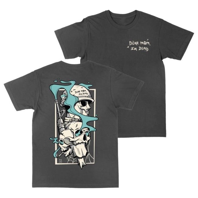 Official Dear Mom I'm Dead Shop Burn Out | Vintage Black | Attractive Shirt Menthol Dearmomimdead