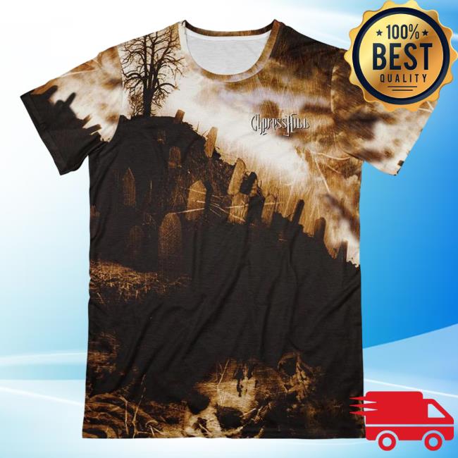 Official Cypress Hill Merch Cypress Hill Black Sunday All Over Print Tee CypressHill Aop
