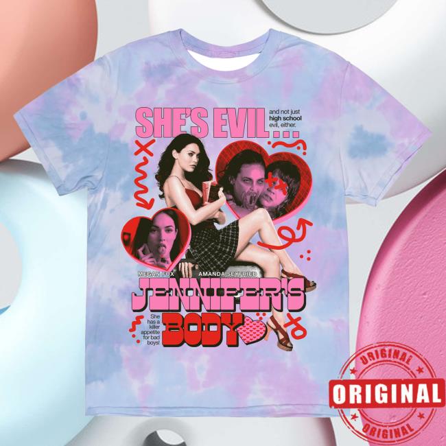 Official Studiohouse Designs Merch Store Jennifer's Body Tiedye Attractive Shirt Bff (Purple/Pink/Blue) Studiohouse Designs Apparel Clothing Shop StudiohouseDesigns