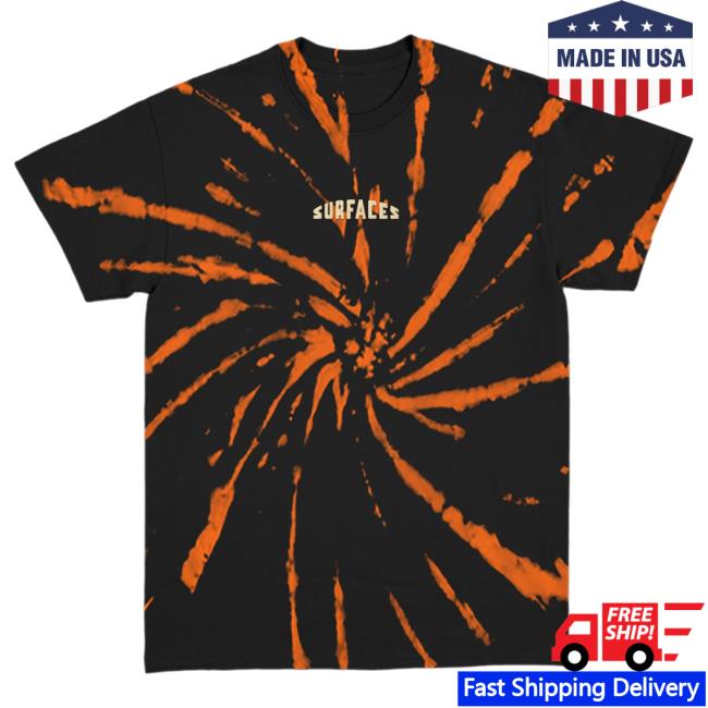 Official Merch Bar Surfaces Store Black & Orange Spider Tie Dye Crew neck MerchBar Shop