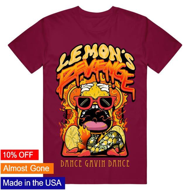 Official Dance Gavin Dance Band Merch Lemon's Revenge Maroon Tees DanceGavinDance