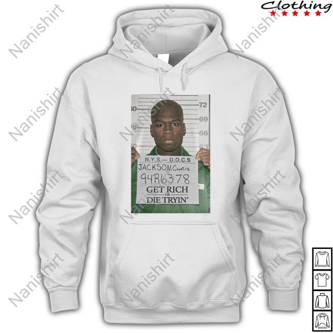 Mug Shot Jackson Curtis Get Rich Or Die Tryin Long Sleeve T Shirt