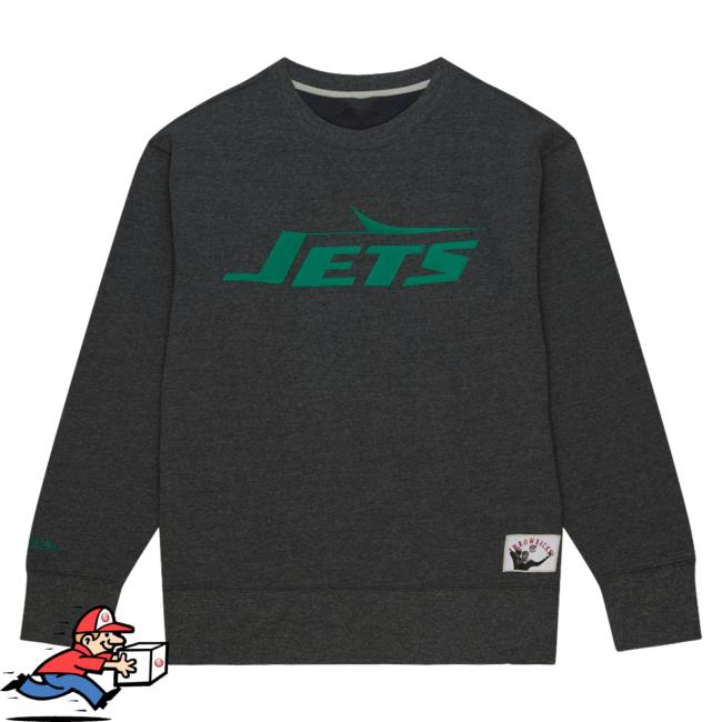 Official Mitchell And Ness Clothing Store Shop Playoff Win 2.0 Hooded Sweatshirt Vintage New York Jets New Release Mitchellandness Merch