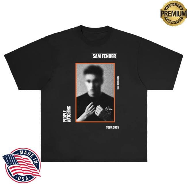 Official Sam Fender Merch Store Sam Fender Portrait Black Top Shirt SamFender