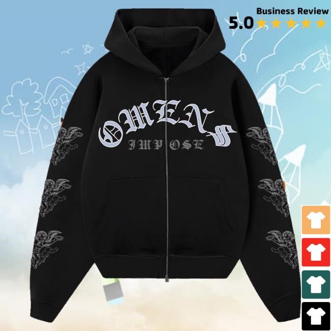Bad Omens Impose Zip-Up Popover Hoodie Bad Omens Merch Store Official