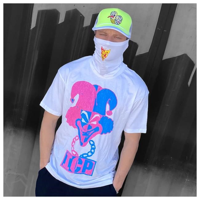 Official Icp Merch Store Insane Clown Posse Carnival Of Carnage Vintage Tshirt In White