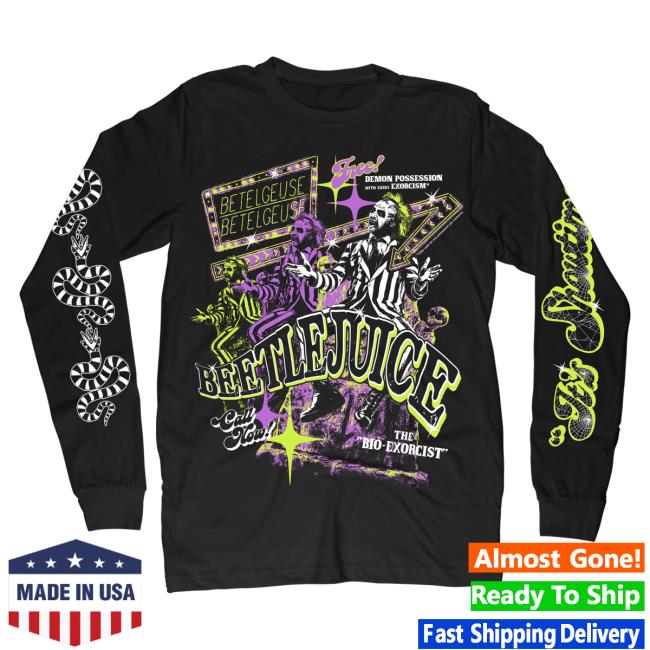 Official Studiohouse Designs Beetlejuice Long Sleeve Tee Shirt