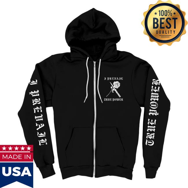 Official I Prevail Merch Store I Prevail True Power Skull Zip Hooded Sweatshirt (Black) Prevail Apparel Clothing Shop IPrevail
