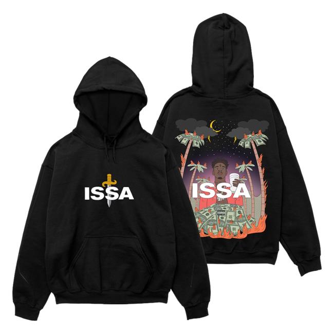 Official 21 Savage Merch Store ISSA Famous Pullover Hoodie 21 Savage Apparel Clothing Shop 21Savage