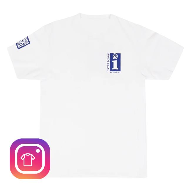 Official Interscope Records Interscope Logo Shirt 2024 - White