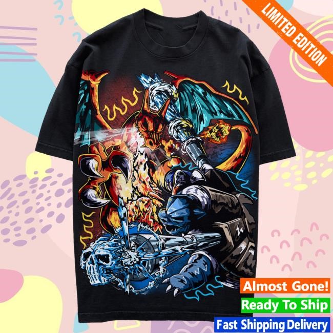 Warren Lotas Fire vs Water T-Shirt Black Graphic