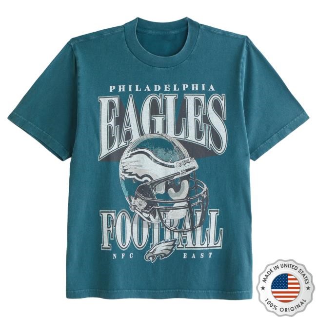 Official Abercrombie And Fitch Apparel Philadelphia Eagles Vintage-Inspired Graphic Top Shirt NFL by Abercrombie