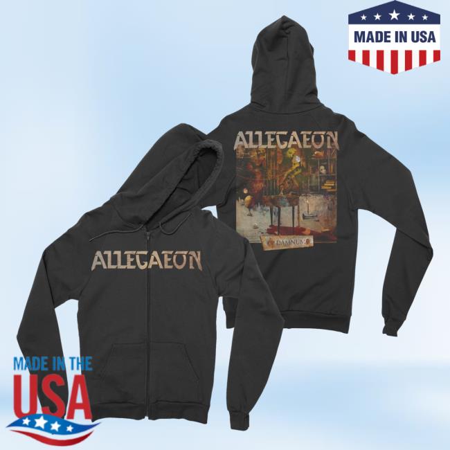 Official Night Shift Store Shop Allegaeon - Damnum Zip Up Pull Over Hoodie Nightshift Merch