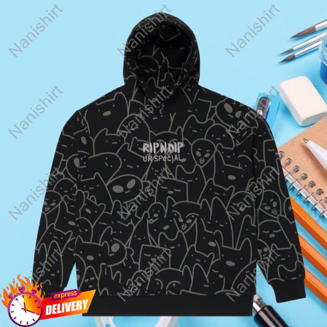 Official Thentwrk Ripndip X Ur Special AOP Pullover Hoodie 3D All Over Print Black