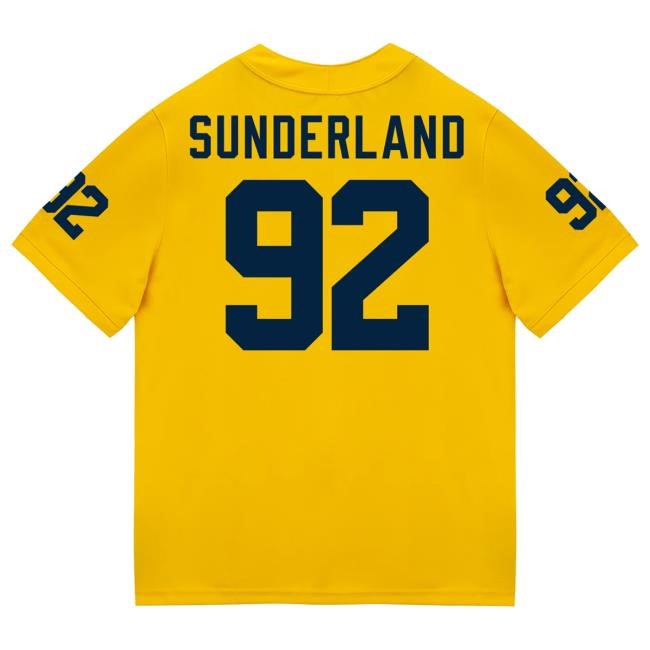 Michigan Wolverines #92 Beckham Sunderland Student Athlete Maize Football Jersey Hot Shirt The M Den Shop