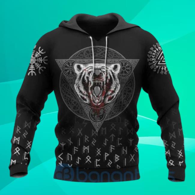 Official Banantees Wolf Vegvisir Viking Runes Viking Shirts All Over Printed 3D